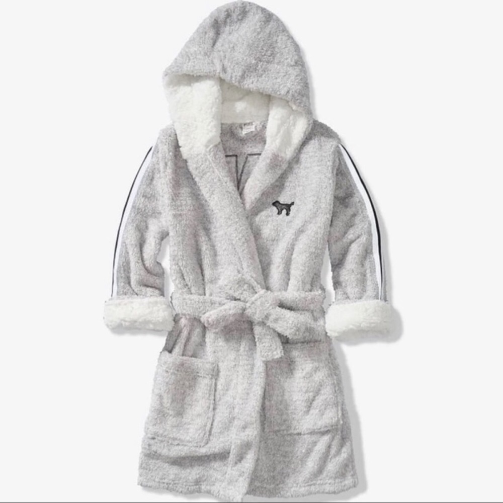 Victoria’s Secret Shimmering Gray/White/Black Robe